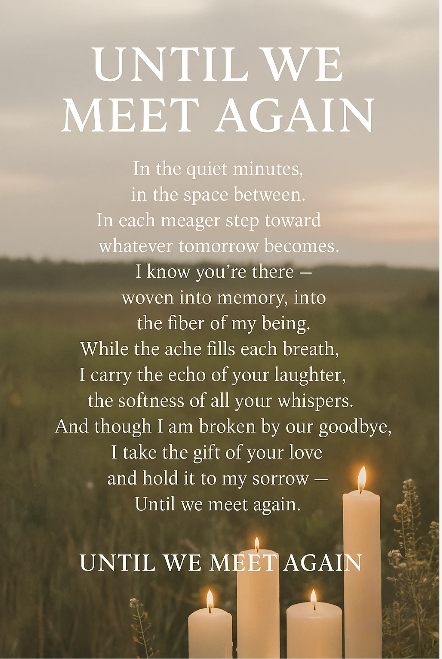 Until We Meet Again – Grief and Healing Poem